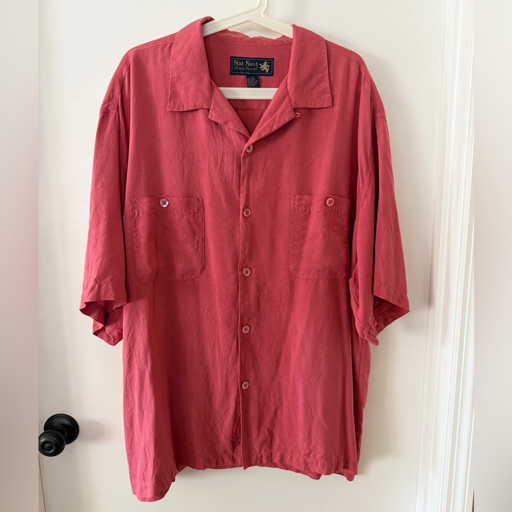 Nat Nast Luxury Originals Limited Edition Silk Button Down Shirt – Design #44